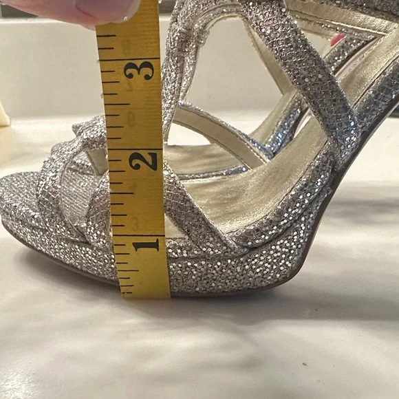 MICHAEL Michael Kors Sparkling Silver Strappy Heels - Picture 12 of 14